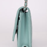 Chanel 2020 Robin's Egg Blue Calfskin Wildstitch Wallet on Chain - FashioNica