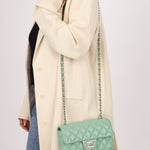 Chanel 2020 Seafoam Green Lambskin Mini Rectangular Flap - FashioNica