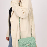 Chanel 2020 Seafoam Green Lambskin Mini Rectangular Flap - FashioNica