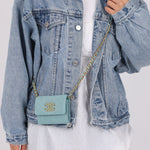 Chanel 2021 19 Denim Card Holder on Chain - FashioNica