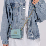 Chanel 2021 19 Denim Card Holder on Chain - FashioNica