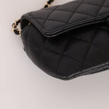 Chanel 2021 Black Caviar Sunglasses Case on Chain - FashioNica