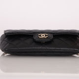 Chanel 2021 Black Caviar Sunglasses Case on Chain - FashioNica