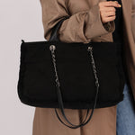 Chanel 2021 Black Double Face Medium Deauville Tote - FashioNica