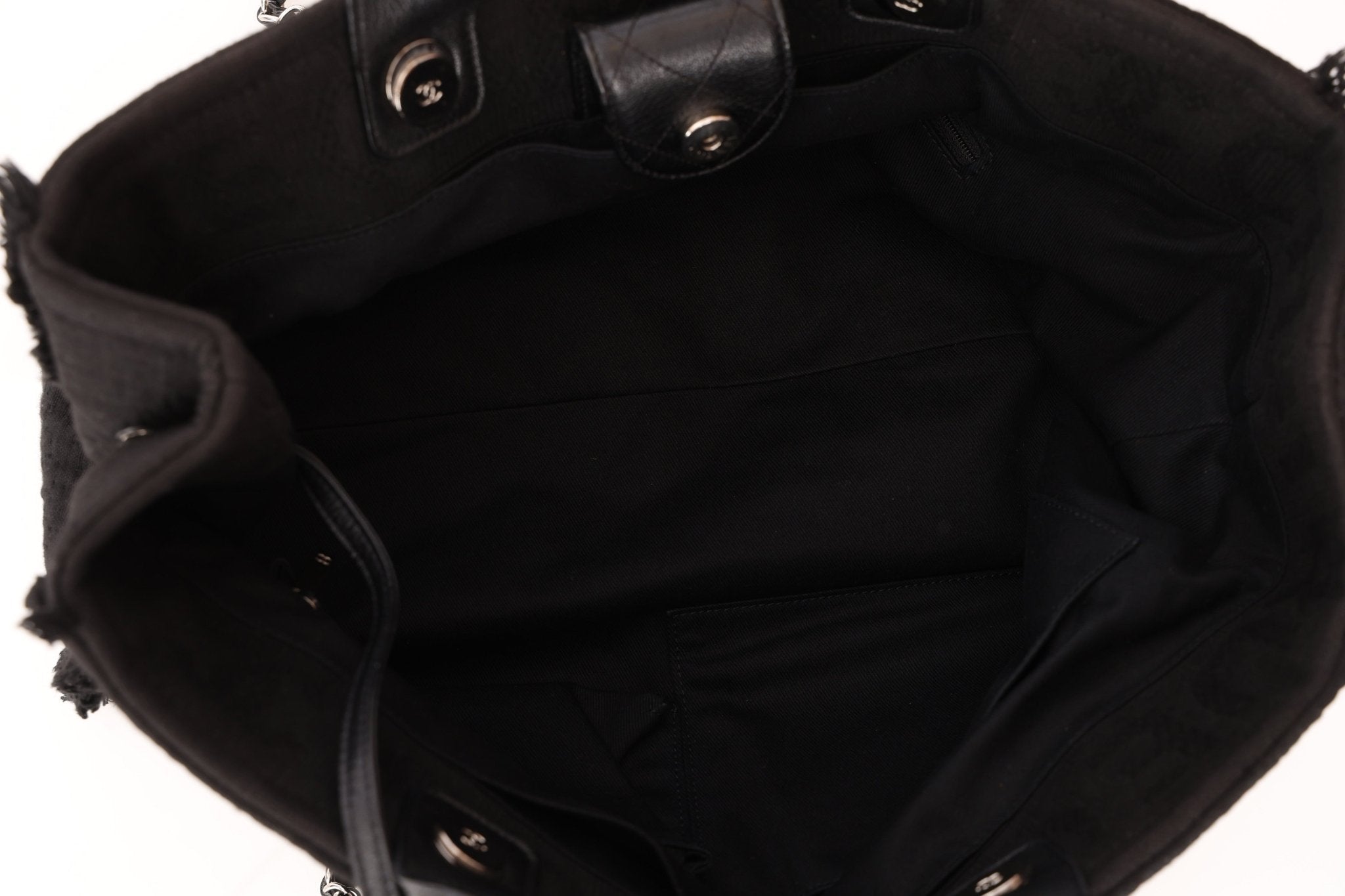 Chanel 2021 Black Double Face Medium Deauville Tote - FashioNica