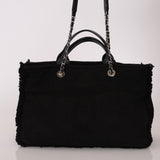 Chanel 2021 Black Double Face Medium Deauville Tote - FashioNica