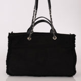 Chanel 2021 Black Double Face Medium Deauville Tote - FashioNica
