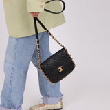 Chanel 2021 Calfskin Chain Around Square Crossbody - FashioNica