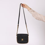 Chanel 2021 Calfskin Chain Around Square Crossbody - FashioNica