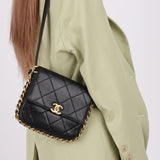 Chanel 2021 Calfskin Chain Around Square Crossbody - FashioNica