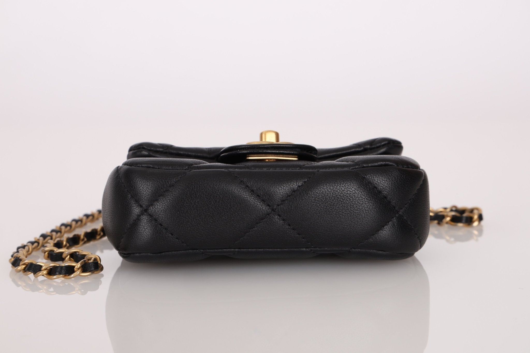 Chanel 2021 Calfskin Turnlock Mini Top Handle Flap - FashioNica
