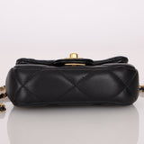 Chanel 2021 Calfskin Turnlock Mini Top Handle Flap - FashioNica