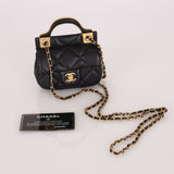 Chanel 2021 Calfskin Turnlock Mini Top Handle Flap - FashioNica