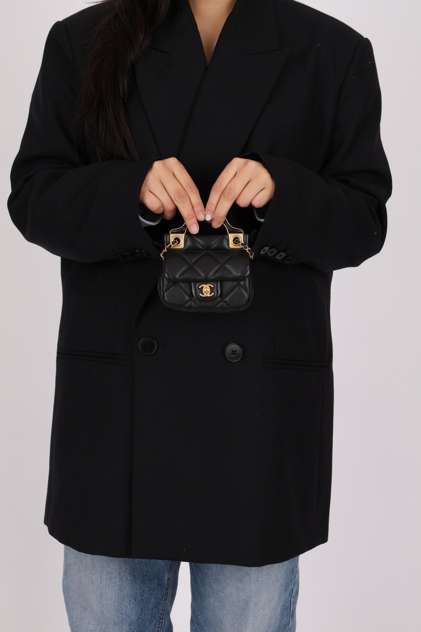 Chanel 2021 Calfskin Turnlock Mini Top Handle Flap - FashioNica