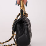 Chanel 2021 Calfskin Turnlock Mini Top Handle Flap - FashioNica