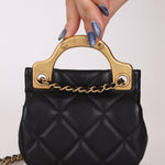 Chanel 2021 Calfskin Turnlock Mini Top Handle Flap - FashioNica