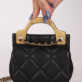 Chanel 2021 Calfskin Turnlock Mini Top Handle Flap - FashioNica