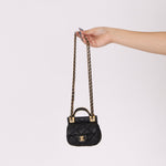 Chanel 2021 Calfskin Turnlock Mini Top Handle Flap - FashioNica