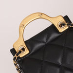Chanel 2021 Calfskin Turnlock Mini Top Handle Flap - FashioNica