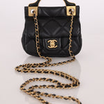 Chanel 2021 Calfskin Turnlock Mini Top Handle Flap - FashioNica