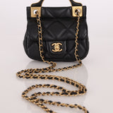 Chanel 2021 Calfskin Turnlock Mini Top Handle Flap - FashioNica