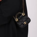 Chanel 2021 Calfskin Turnlock Mini Top Handle Flap - FashioNica