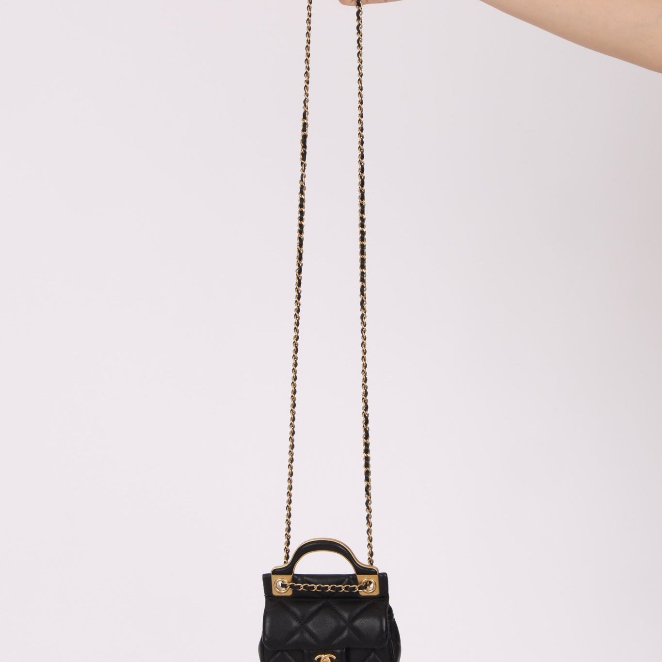 Chanel 2021 Calfskin Turnlock Mini Top Handle Flap - FashioNica