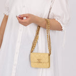 Chanel 2021 Caviar Butter Cardholder on Chain - FashioNica