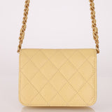 Chanel 2021 Caviar Butter Cardholder on Chain - FashioNica