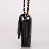 Chanel 2021 Caviar Classic Flap Charms Cardholder on Chain - FashioNica