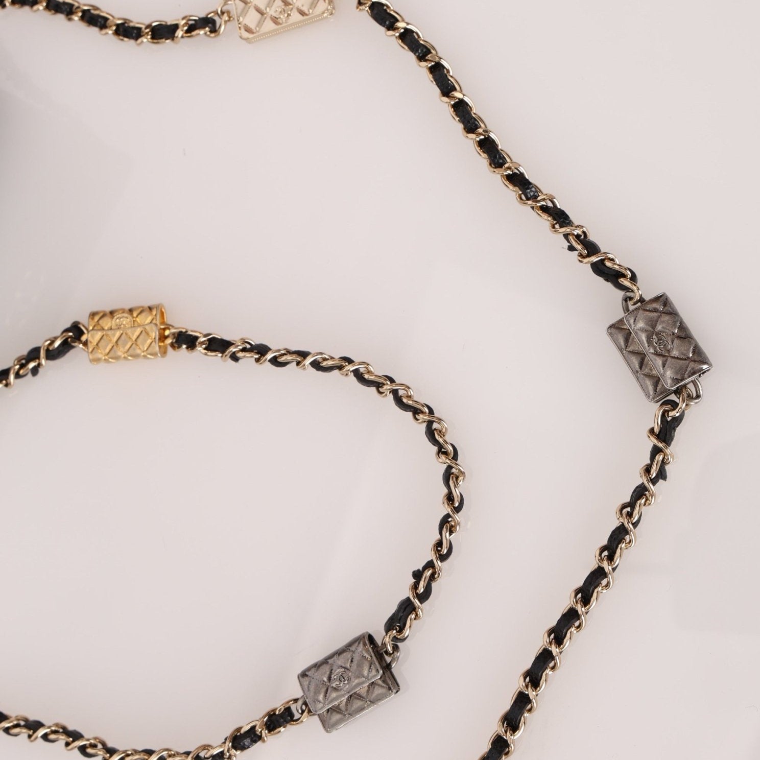 Chanel 2021 Caviar Classic Flap Charms Cardholder on Chain - FashioNica