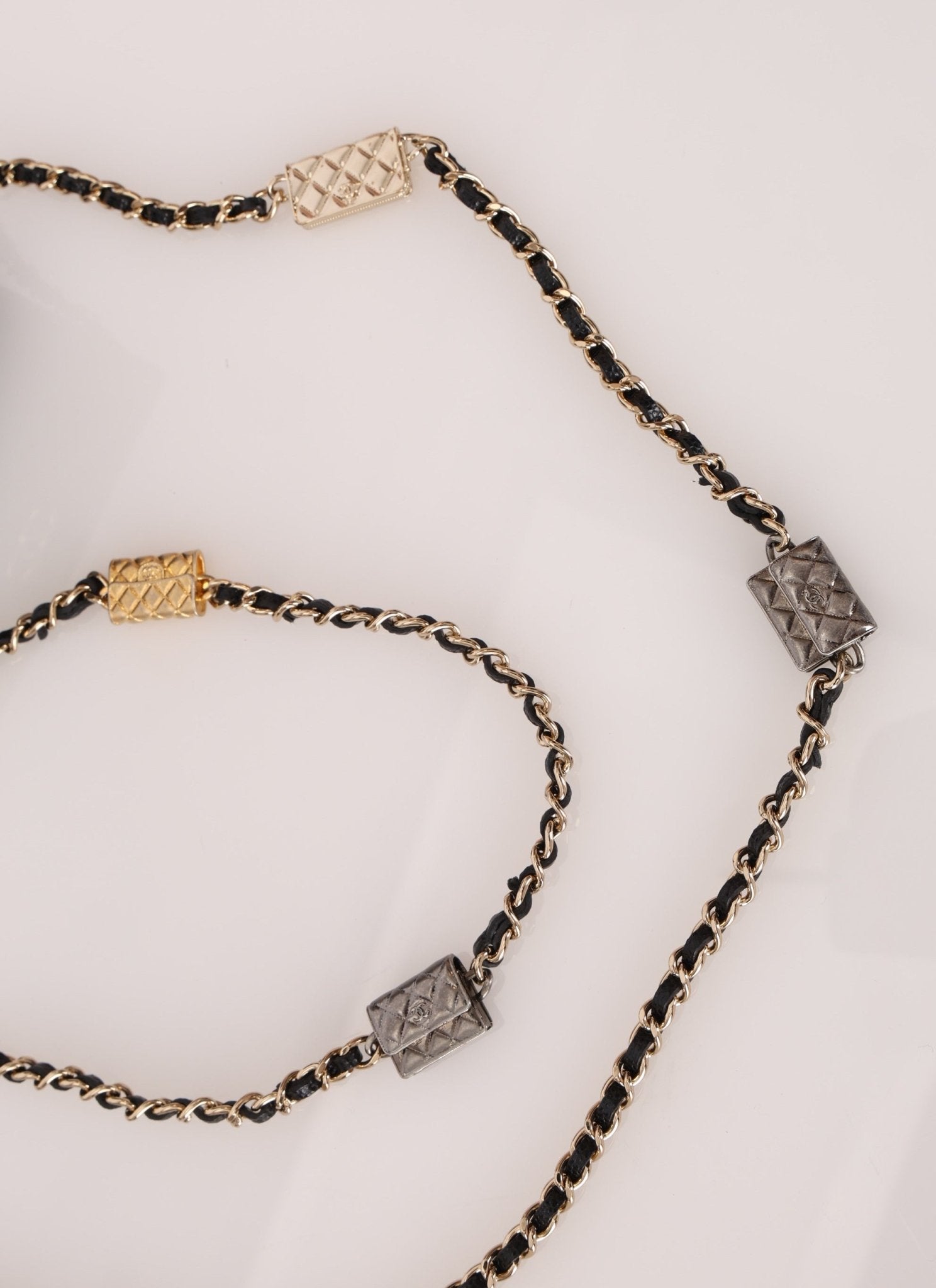 Chanel 2021 Caviar Classic Flap Charms Cardholder on Chain - FashioNica