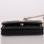 Chanel 2021 Caviar Classic Flap Charms Cardholder on Chain - FashioNica