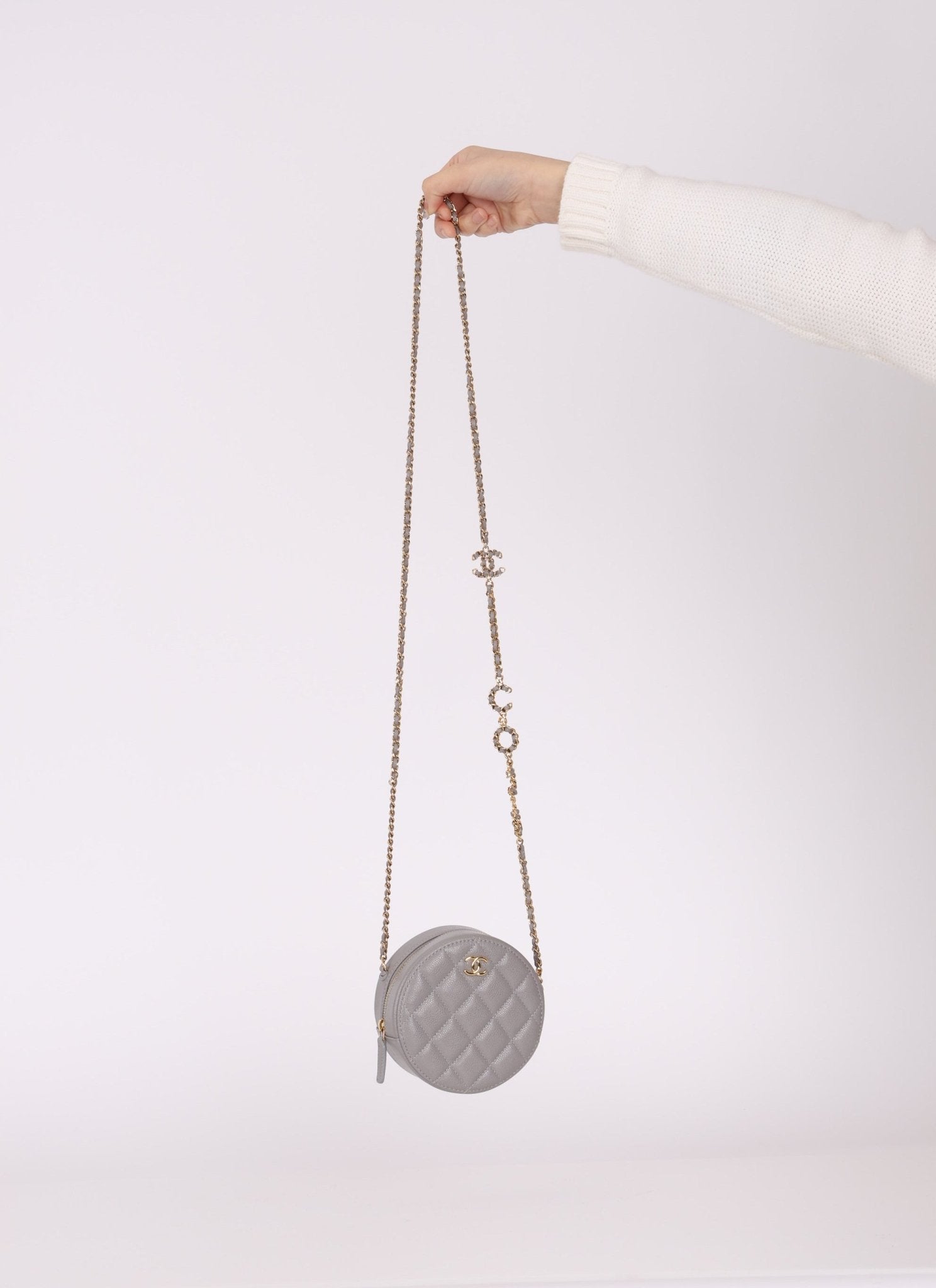 Chanel 2021 Caviar Coco Round Crossbody - FashioNica