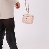 Chanel 2021 Caviar Iridescent Pearl Mini Vanity - FashioNica