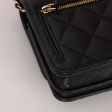 Chanel 2021 Caviar Mini Wallet on Chain - FashioNica