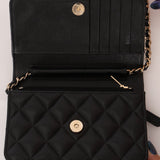 Chanel 2021 Caviar Mini Wallet on Chain - FashioNica