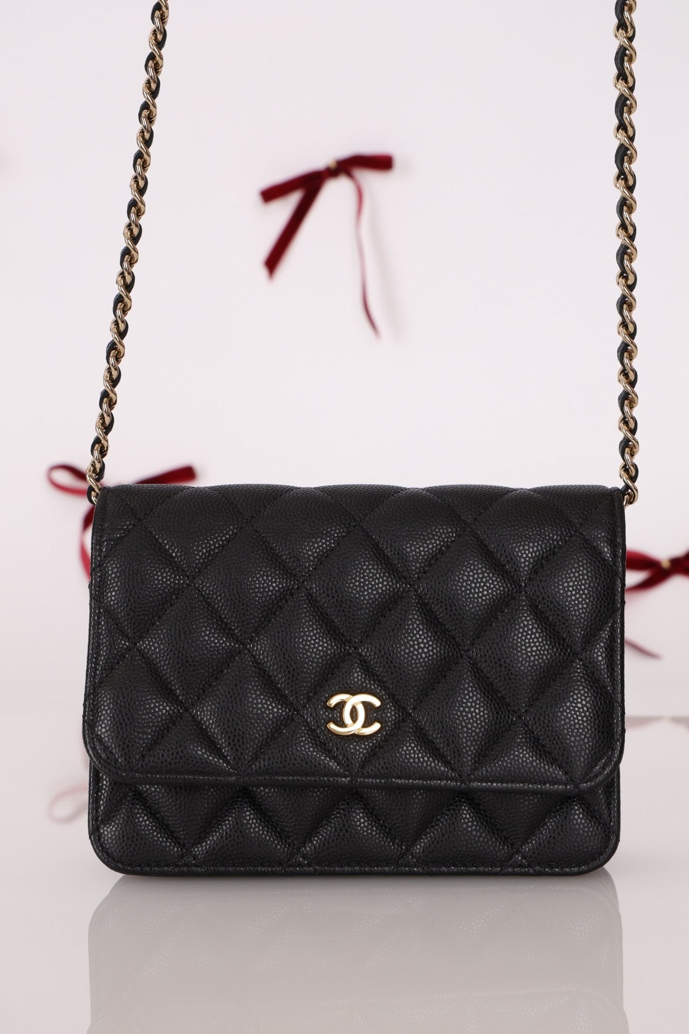 Chanel 2021 Caviar Mini Wallet on Chain - FashioNica