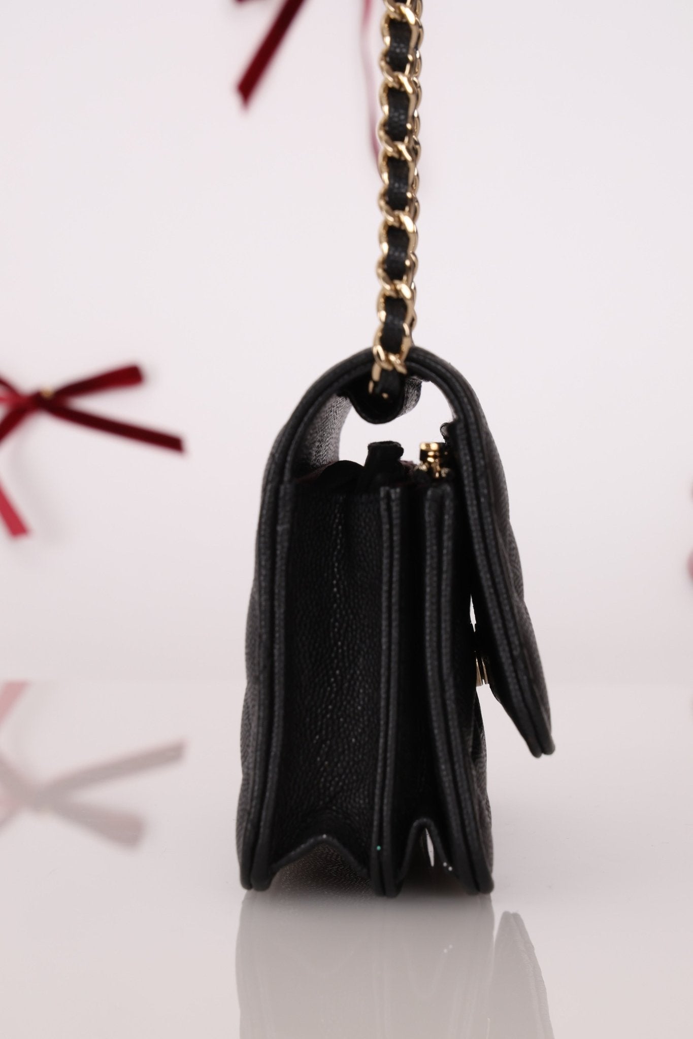 Chanel 2021 Caviar Mini Wallet on Chain - FashioNica