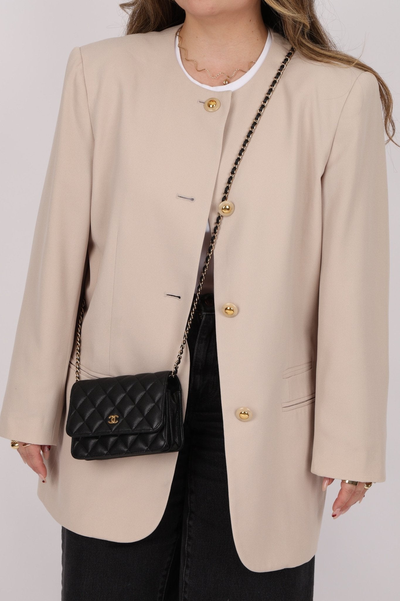 Chanel 2021 Caviar Mini Wallet on Chain - FashioNica