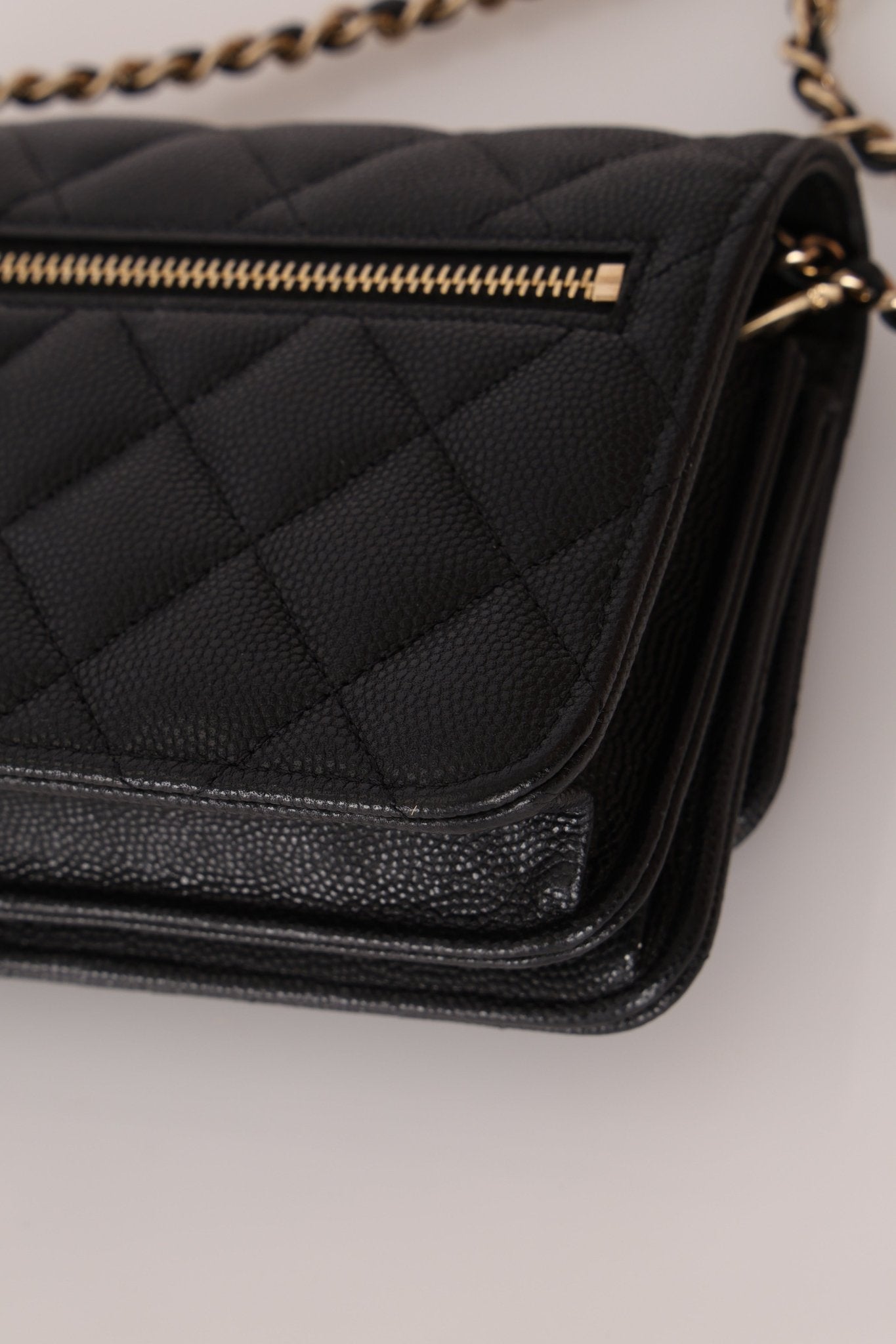 Chanel 2021 Caviar Mini Wallet on Chain - FashioNica
