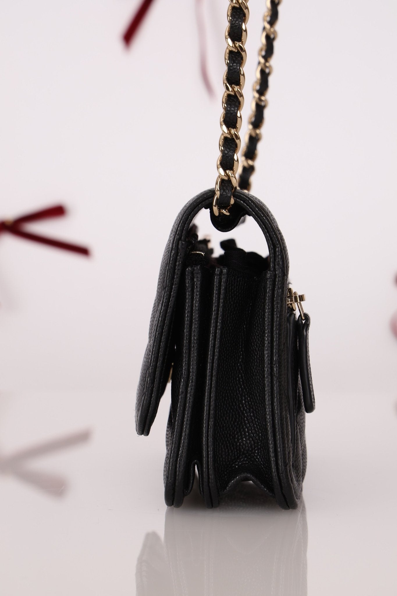 Chanel 2021 Caviar Mini Wallet on Chain - FashioNica