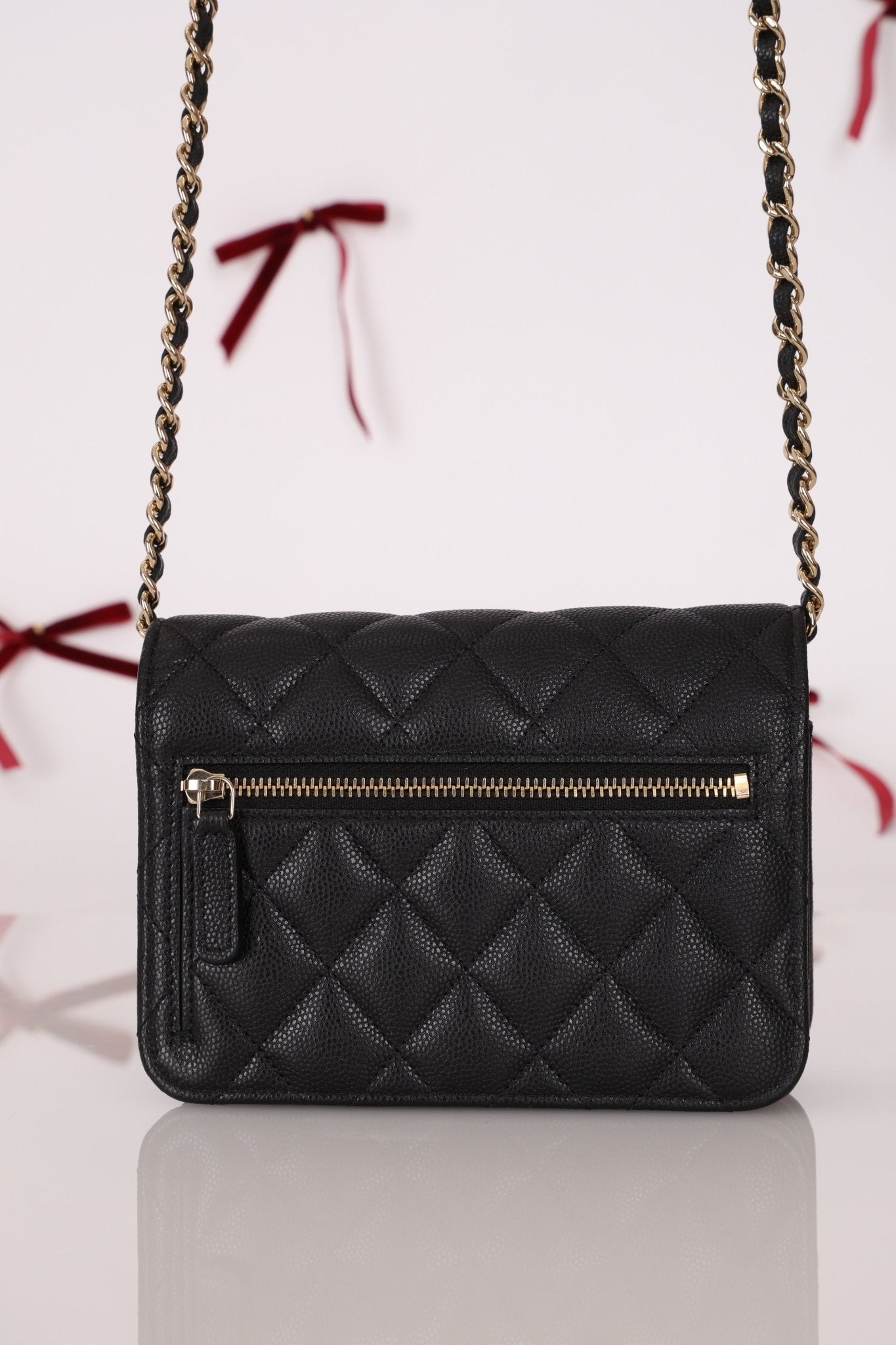 Chanel 2021 Caviar Mini Wallet on Chain - FashioNica