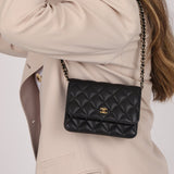 Chanel 2021 Caviar Mini Wallet on Chain - FashioNica