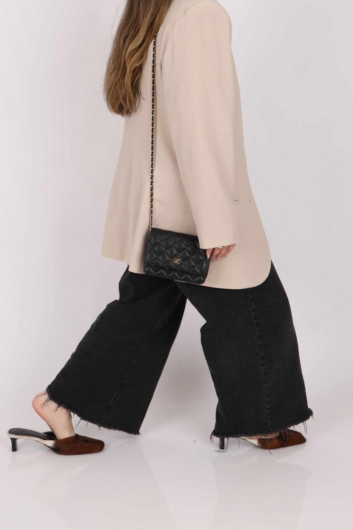 Chanel 2021 Caviar Mini Wallet on Chain - FashioNica