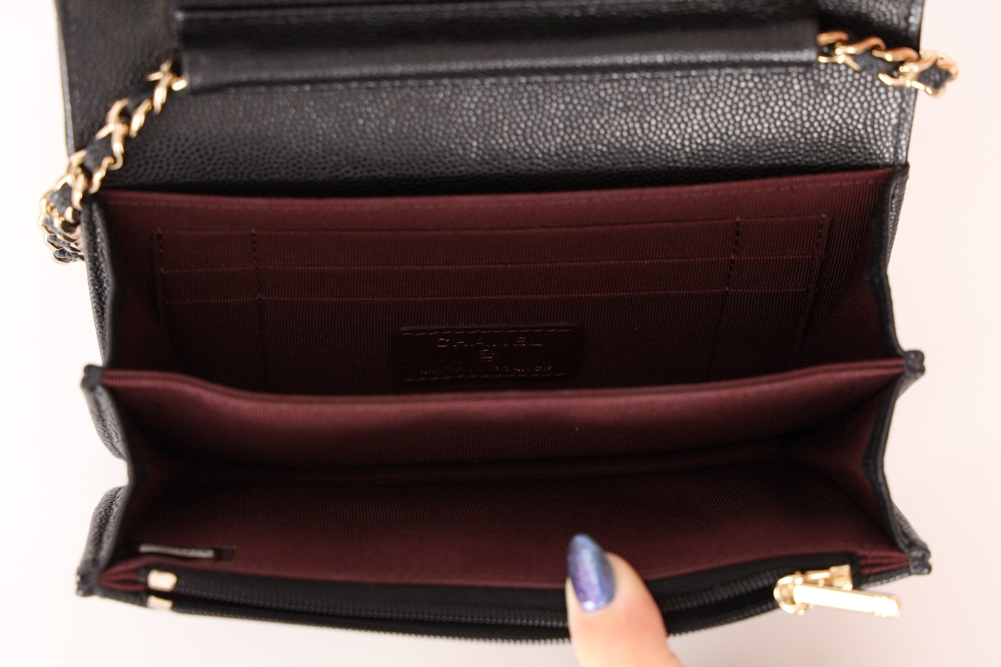 Chanel 2021 Caviar Mini Wallet on Chain - FashioNica