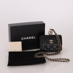Chanel 2021 Caviar Pearl Cardholder with Chain - FashioNica
