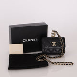 Chanel 2021 Caviar Pearl Cardholder with Chain - FashioNica
