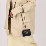 Chanel 2021 Caviar Pearl Cardholder with Chain - FashioNica