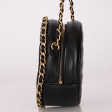 Chanel 2021 Chain Around Round Quilted Lambskin Clutch with Chain - FashioNica
